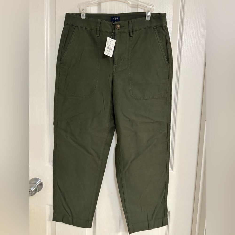 J.Crew Women’s Pants Style BT131 FA23 | Size P6 | 100% Cotton | Army Green | NWT - Picture 2 of 16
